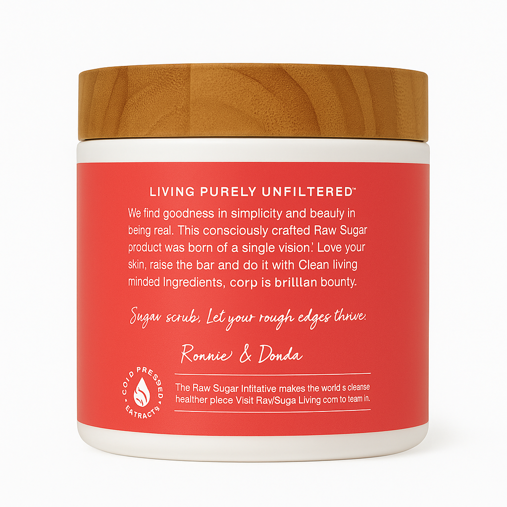 Raw Sugar Sugar Scrub – Watermelon + Fresh Mint (425g / 15oz)