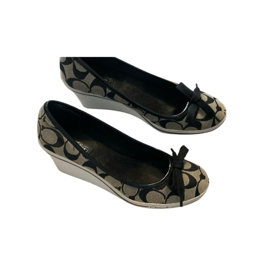 Coach Signature Canvas Wedges