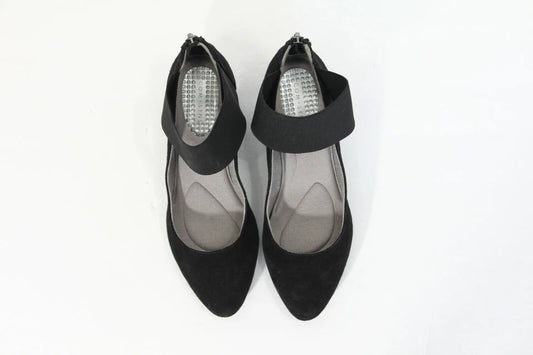 Women Modern Pumps 6.5 Com+Sens Block Heels Shoes Minimalist black suede Size 9