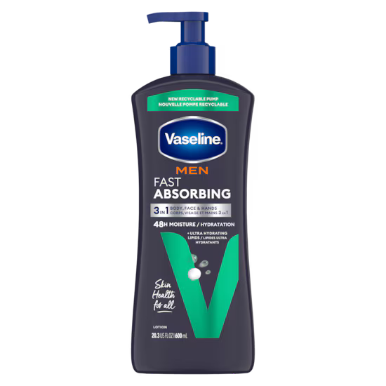 Vaseline Men Fast Absorbing Body Lotion-(600ml)