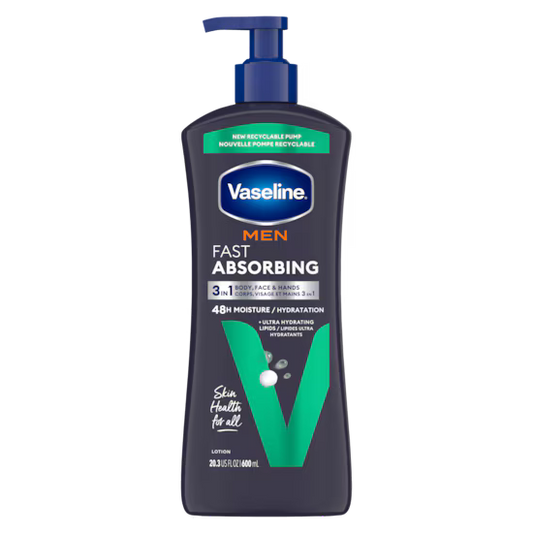 Vaseline Men Fast Absorbing Body Lotion-(600ml)