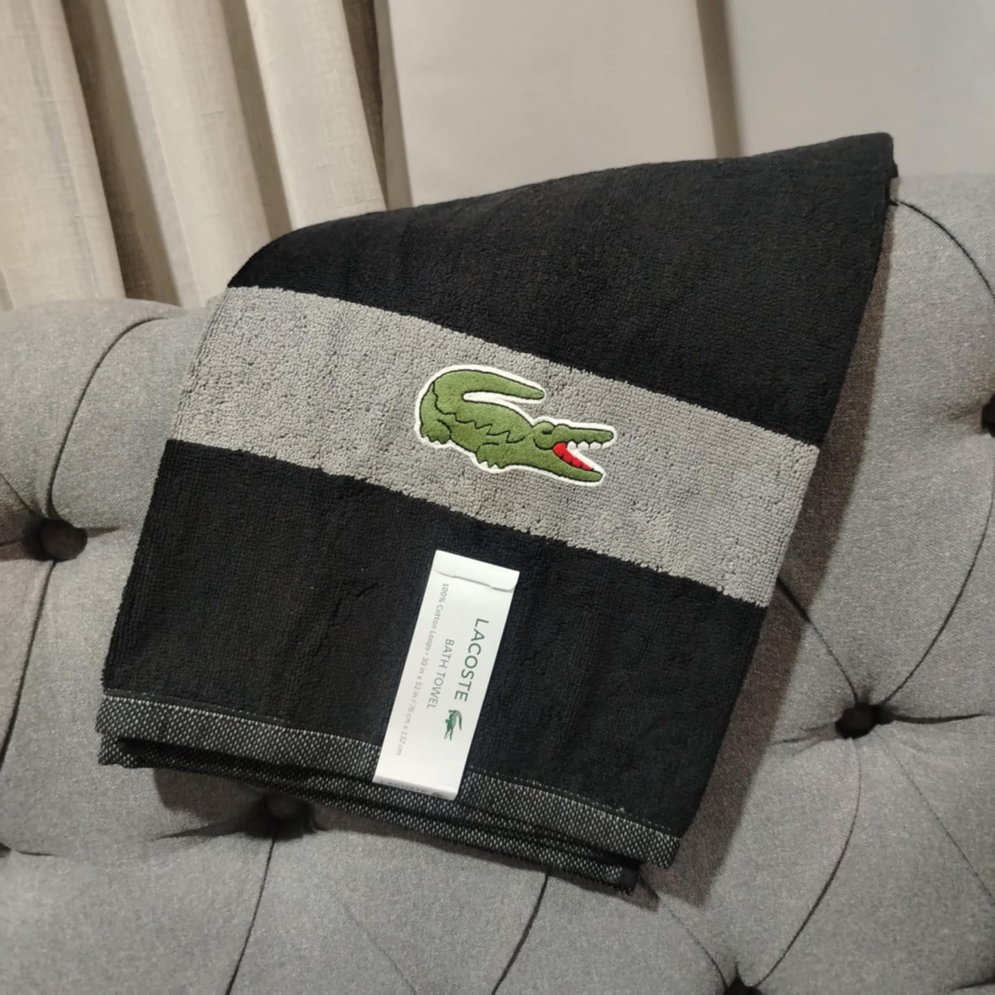 Lacoste Bath Towel Cotton 30 x 52 inches