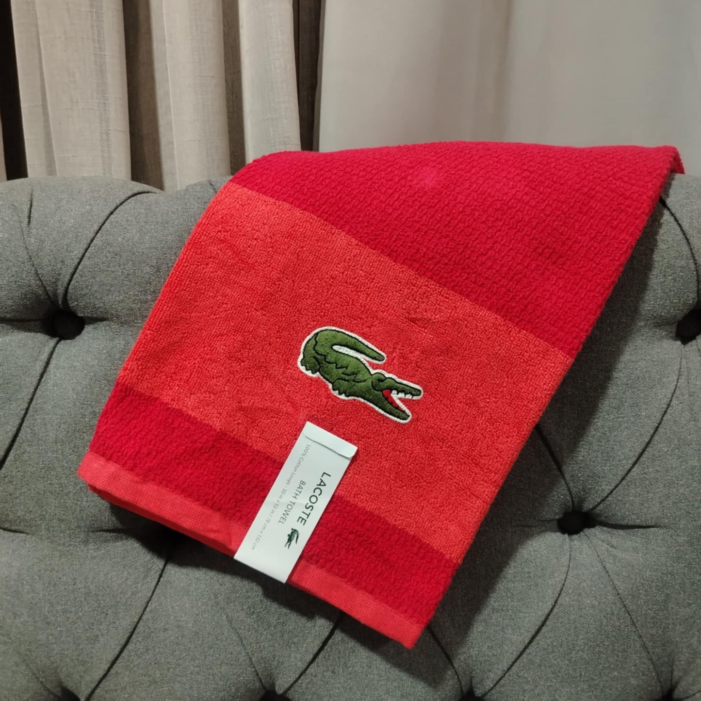 Lacoste Bath Towel Cotton 30 x 52 inches