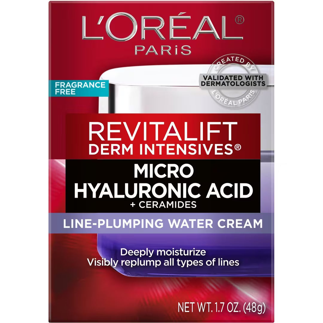 Loreal Revitalift Micro Hyaluronic Acid, Ceramides Plumping Cream-( 48g)