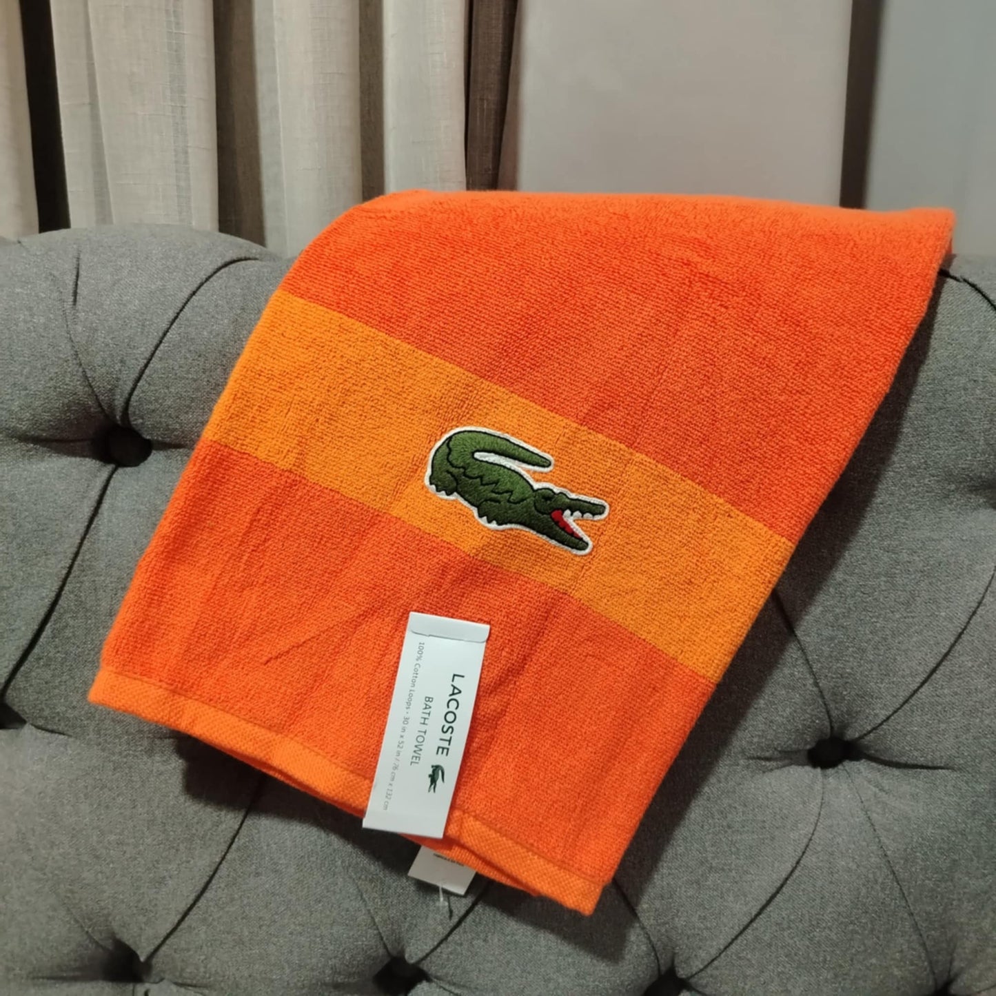 Lacoste Bath Towel Cotton 30 x 52 inches