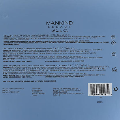 Mankind Legacy by Kenneth Cole Fragrance for Men 3 Piece Gift Set