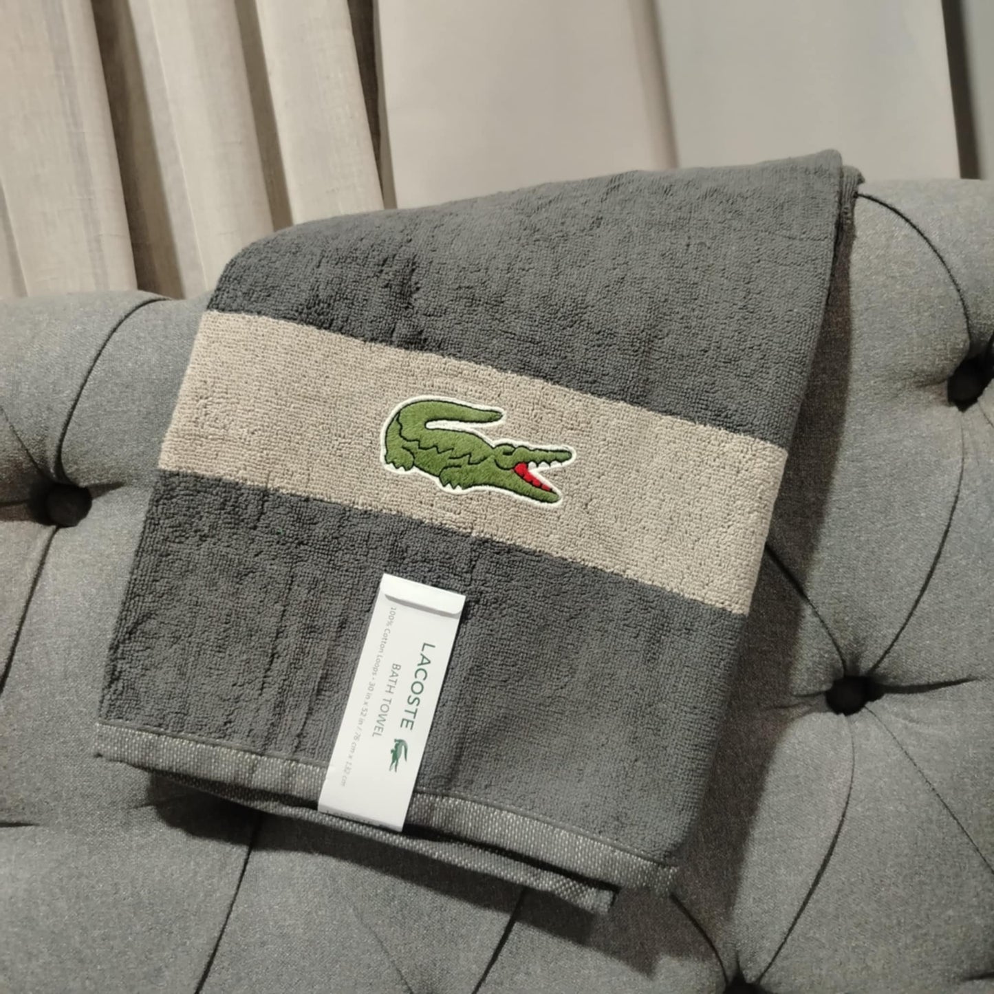 Lacoste Bath Towel Cotton 30 x 52 inches