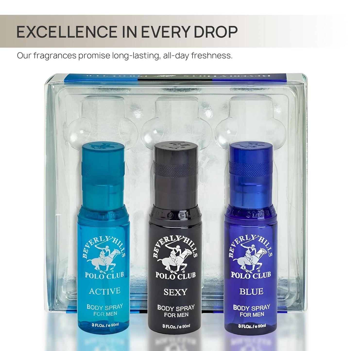 Beverly Hills Polo Club Men's Signature Body Spray Collection