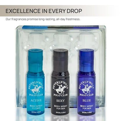 Beverly Hills Polo Club Men's Signature Body Spray Collection