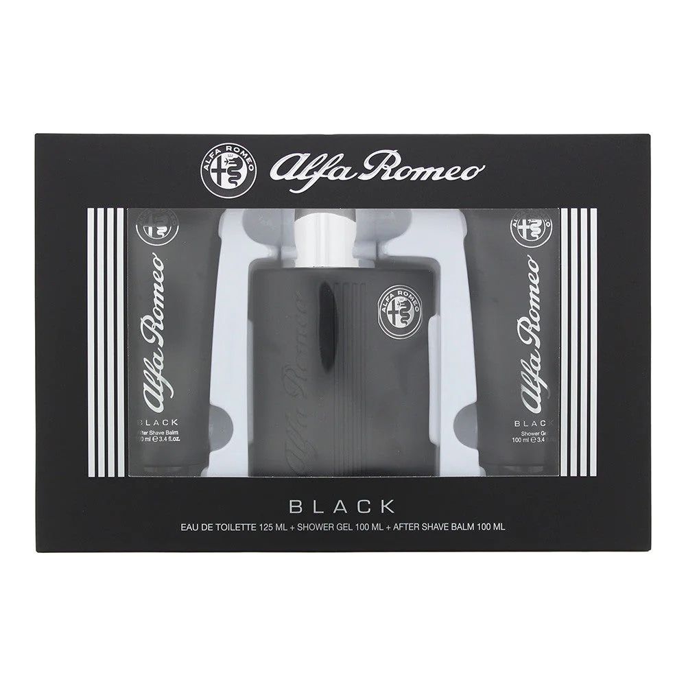 Black by Alfa Romeo for Men - 3 Pc Gift Set 100 ml