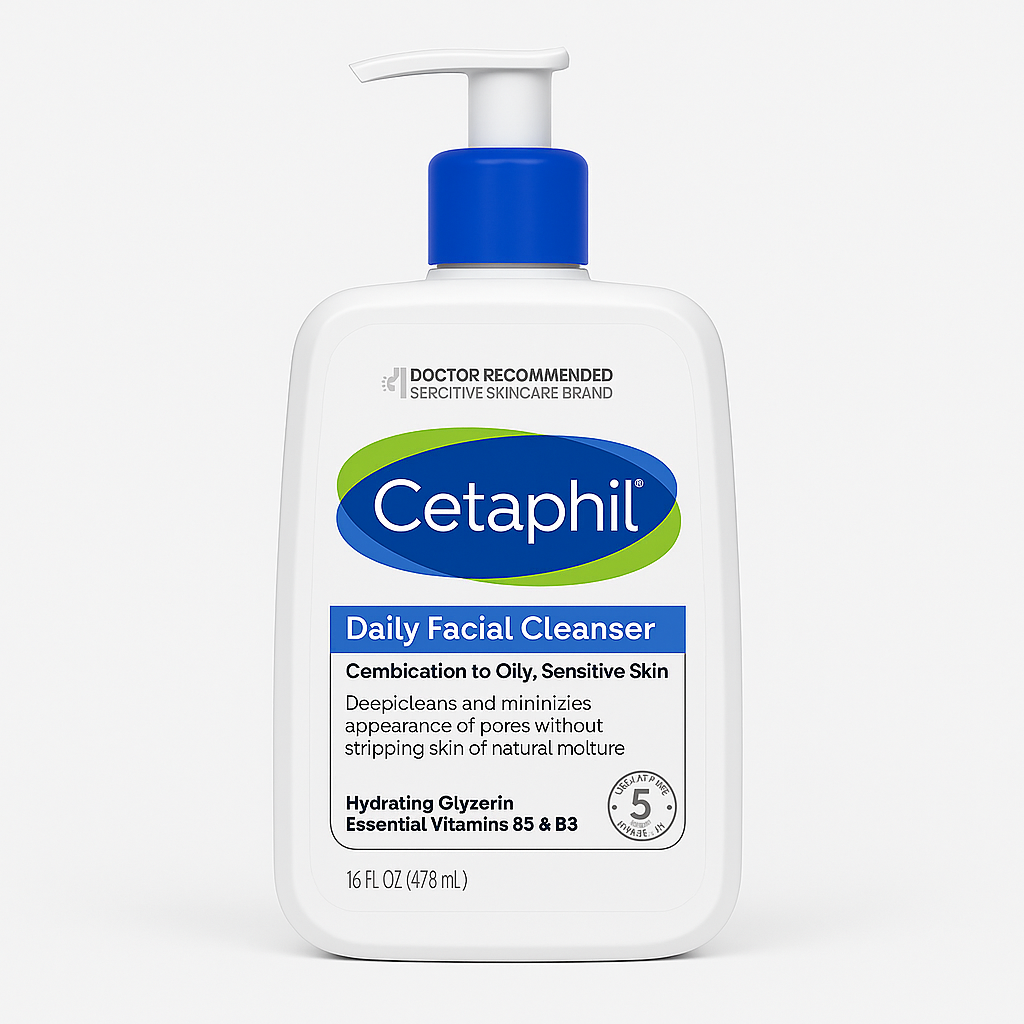 Cetaphil Daily Facial Cleanser — Gentle Skin Cleanser — (473 mL / 16 fl oz)