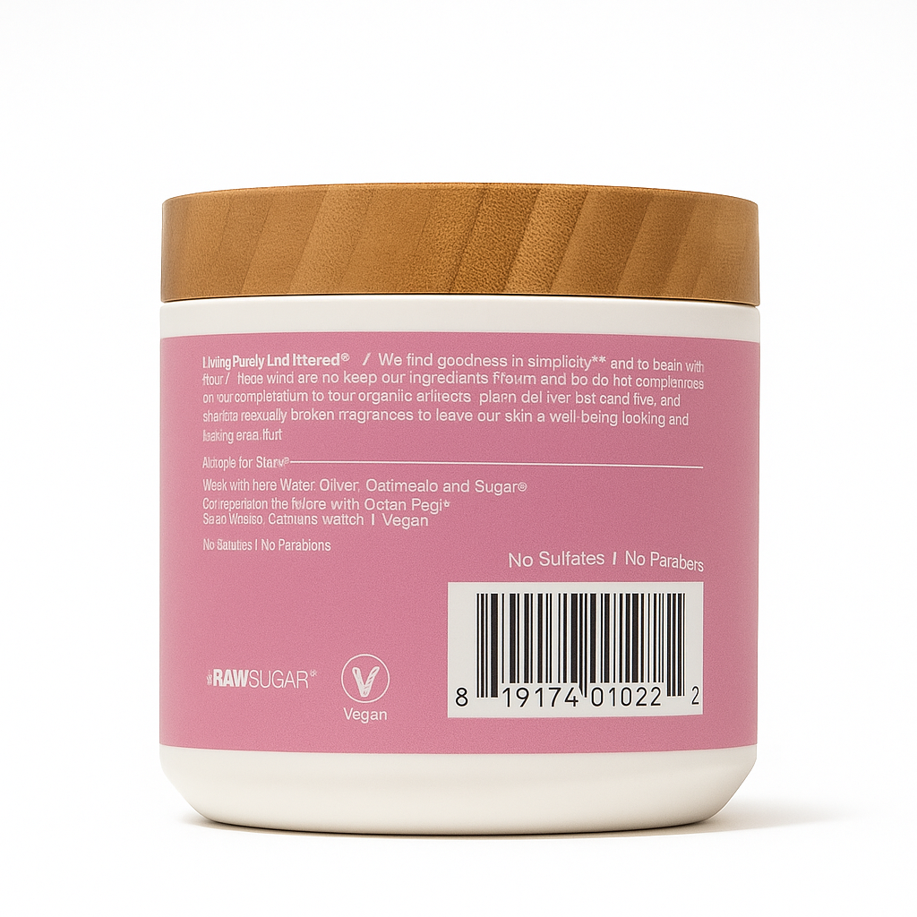 Raw Sugar Whipped Scrub – Beach Rose + Coconut Milk + Shea (443 mL)