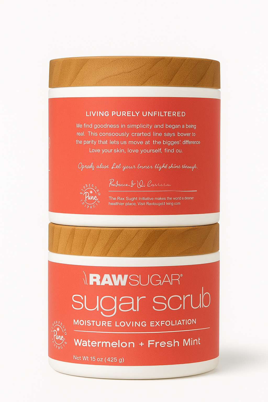 Raw Sugar Sugar Scrub – Watermelon + Fresh Mint (425g / 15oz)
