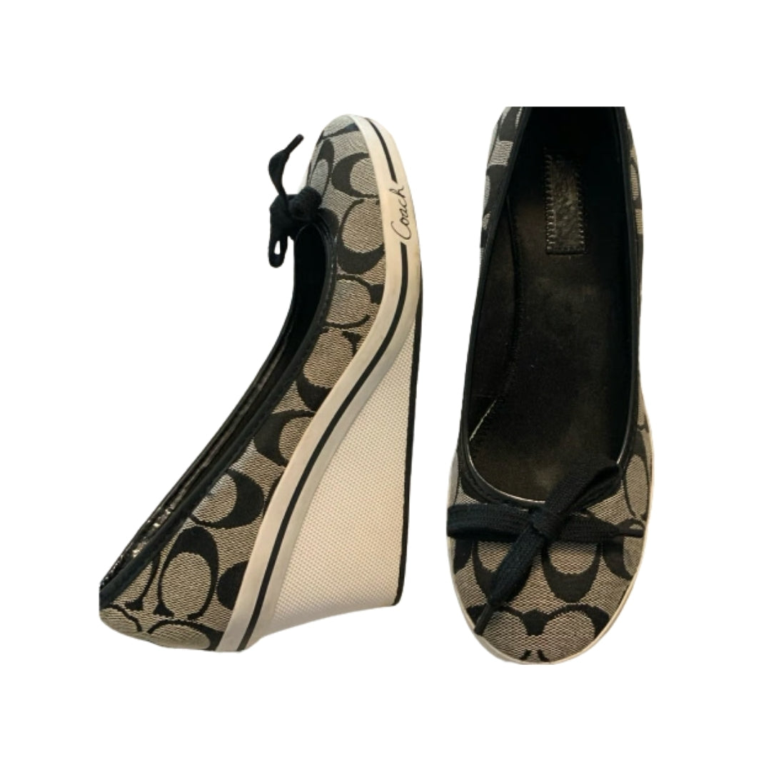 Coach Signature Canvas Wedges