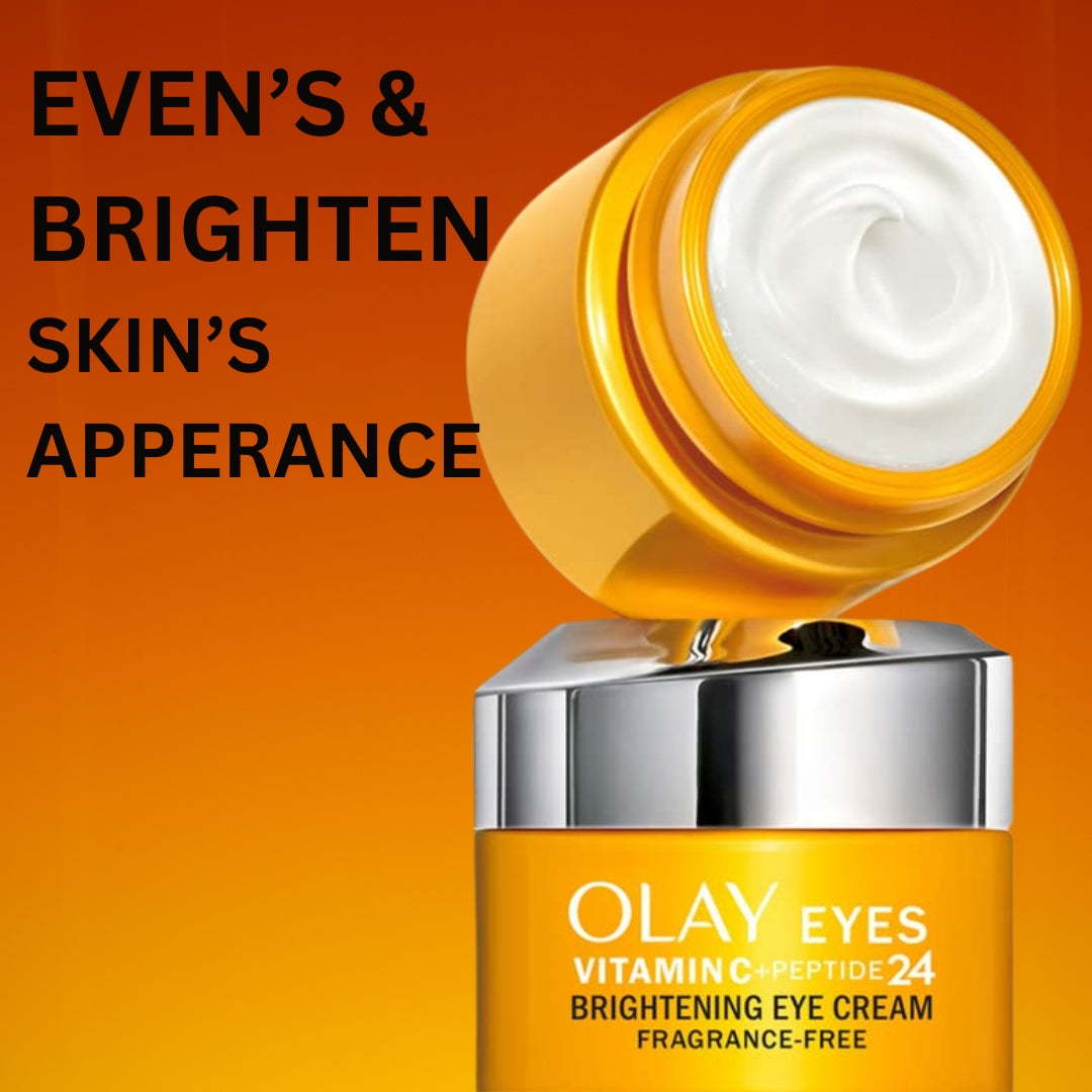 Olay Eyes Vitamin C + Peptide 24 Eye Cream, Fragrance-Free 15ml (0.5 oz)