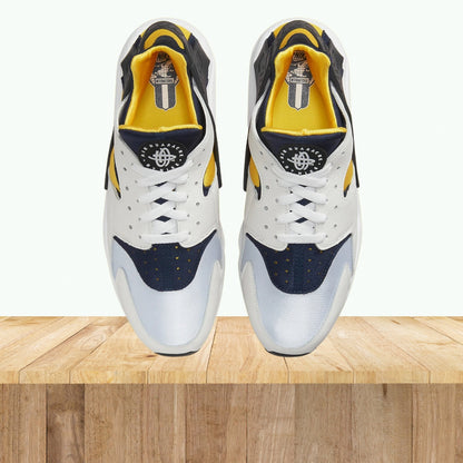 Nike Air Huarache Run Michigan Varsity Maize Yellow White DD1068-107 Men's Size 9.5
