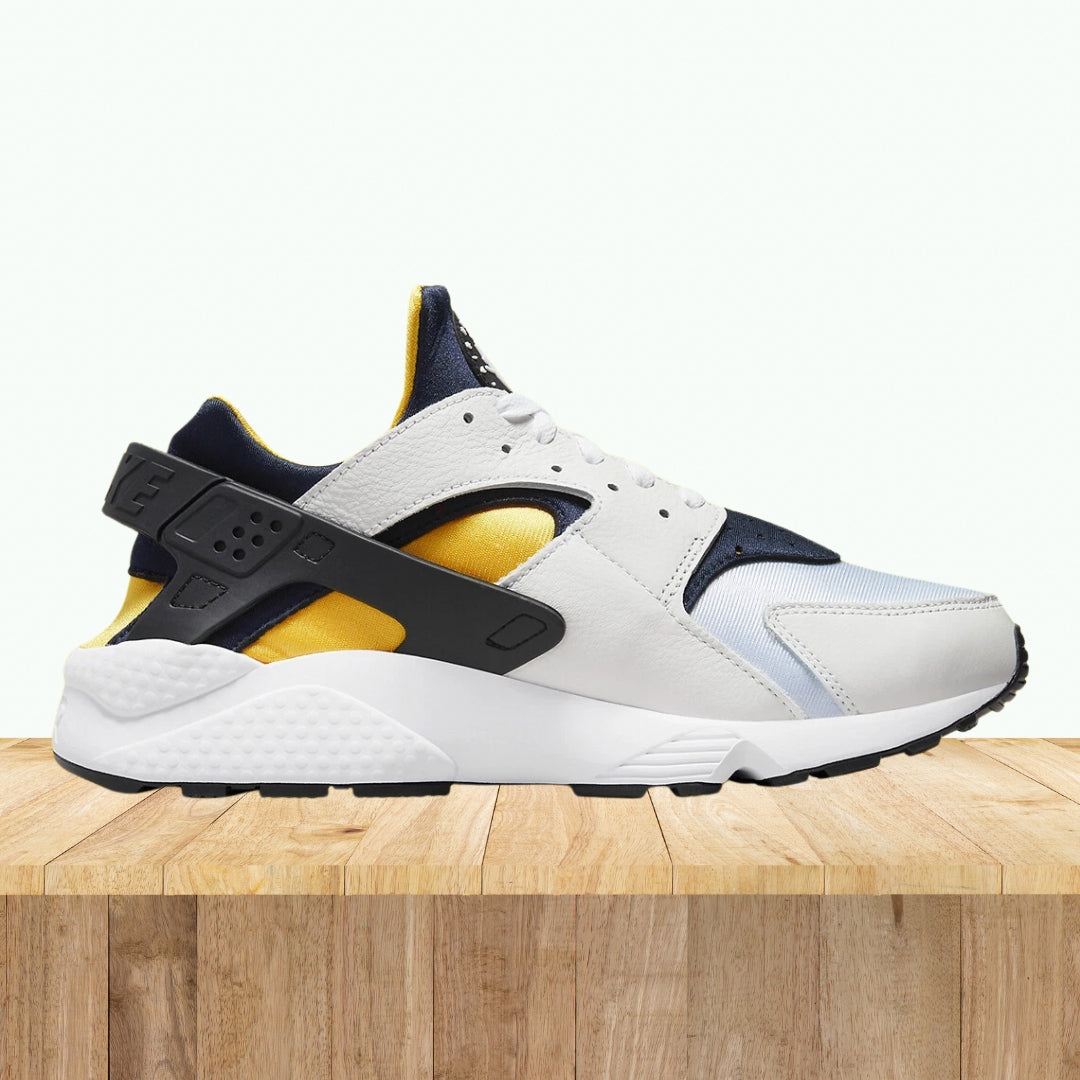 Nike Air Huarache Run Michigan Varsity Maize Yellow White DD1068-107 Men's Size 9.5