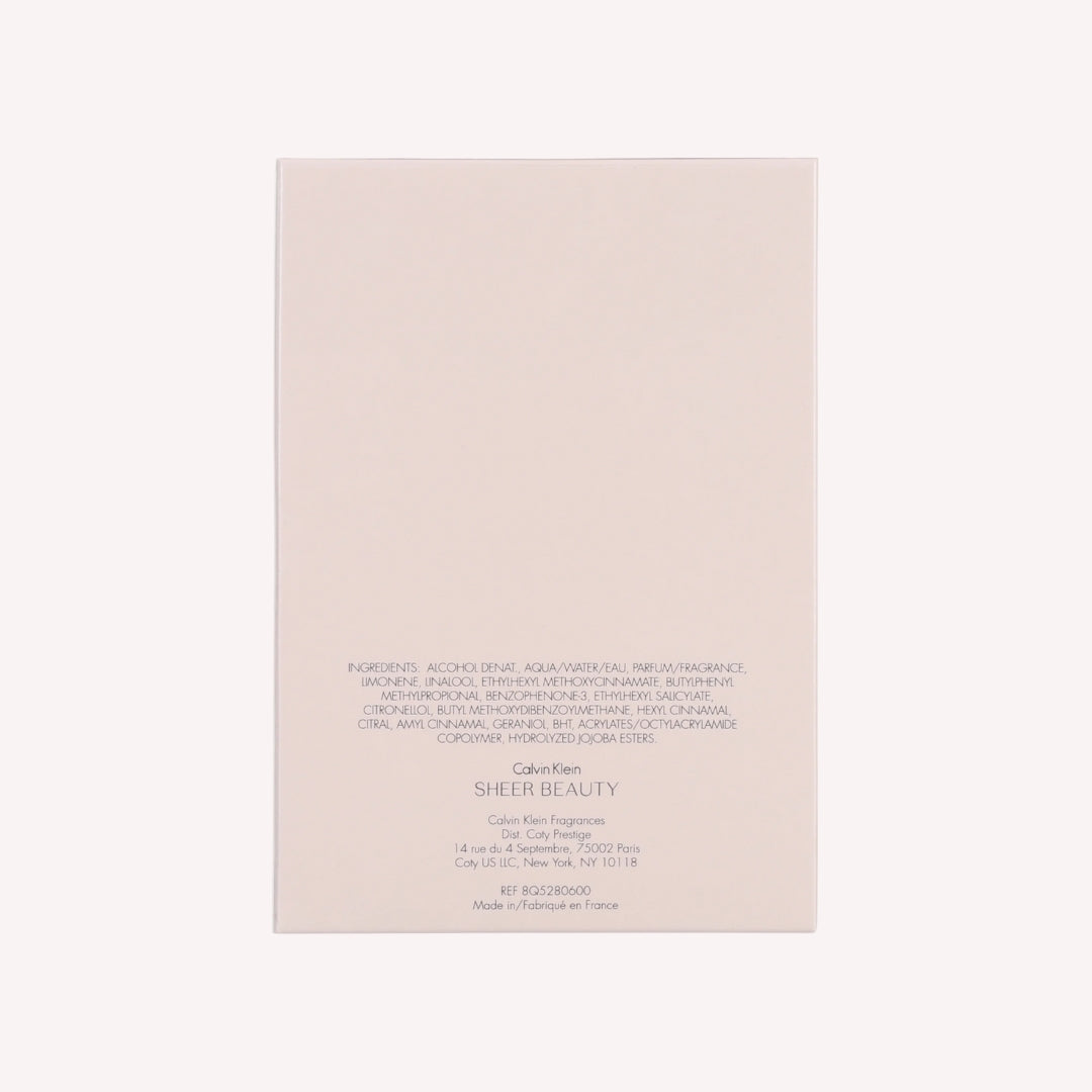 Calvin Klein Sheer Beauty Eau De Toilette, Fruity Floral Scent, 30ml