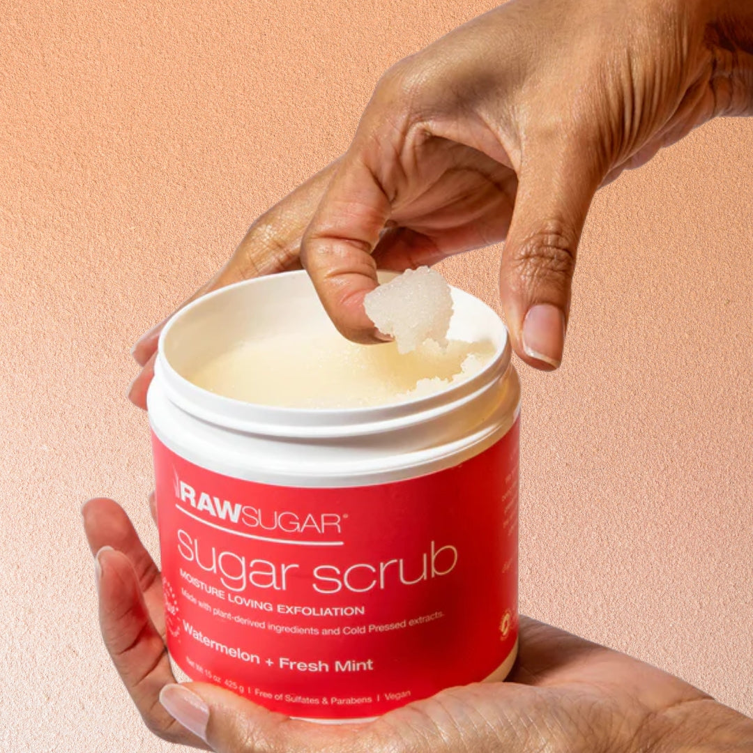 Raw Sugar Sugar Scrub – Watermelon + Fresh Mint (425g / 15oz)