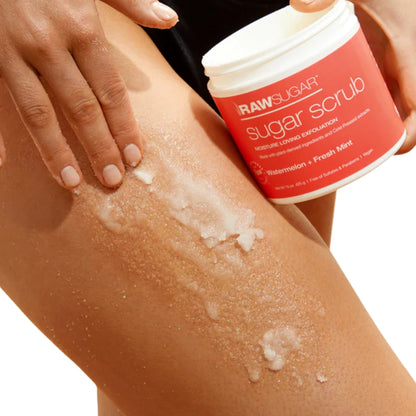 Raw Sugar Sugar Scrub – Watermelon + Fresh Mint (425g / 15oz)