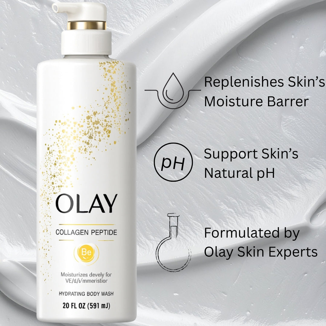 OLAY Collagen Peptide Hydrating Body Wash (591ml)