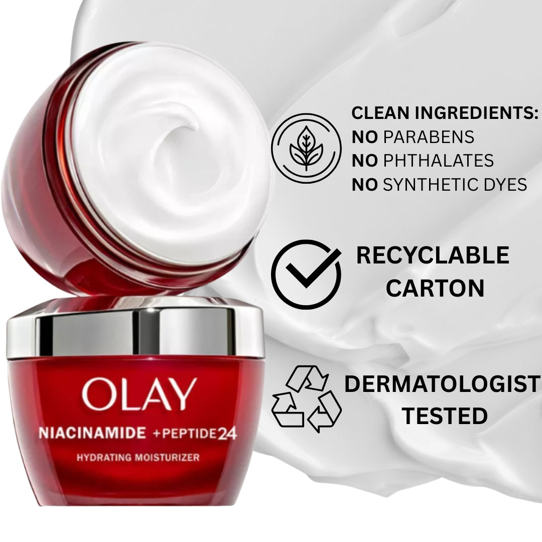 Niacinamide Face Moisturizer,  Hydrating Cream (1.7 oz)