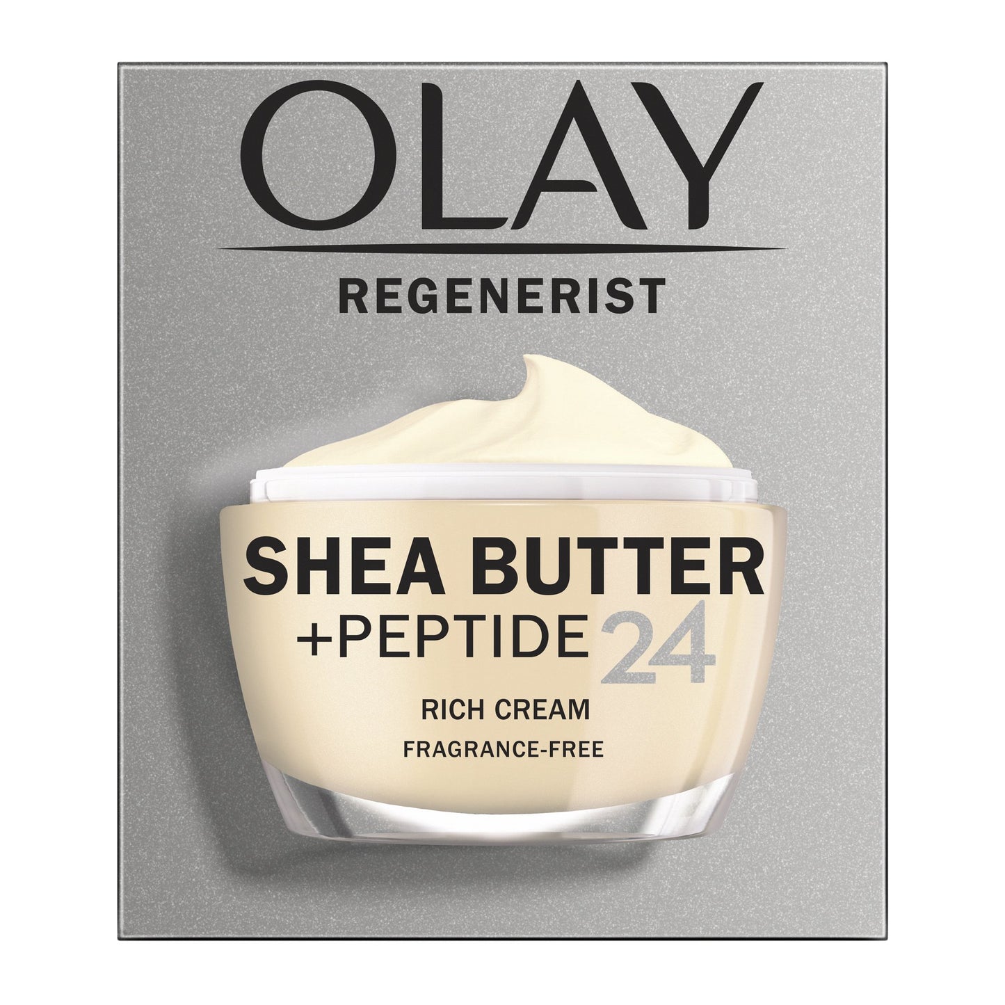 Olay Regenerist Shea Butter Peptide 24 Rich cream Face Moisturizer Fragrance free-(48g)