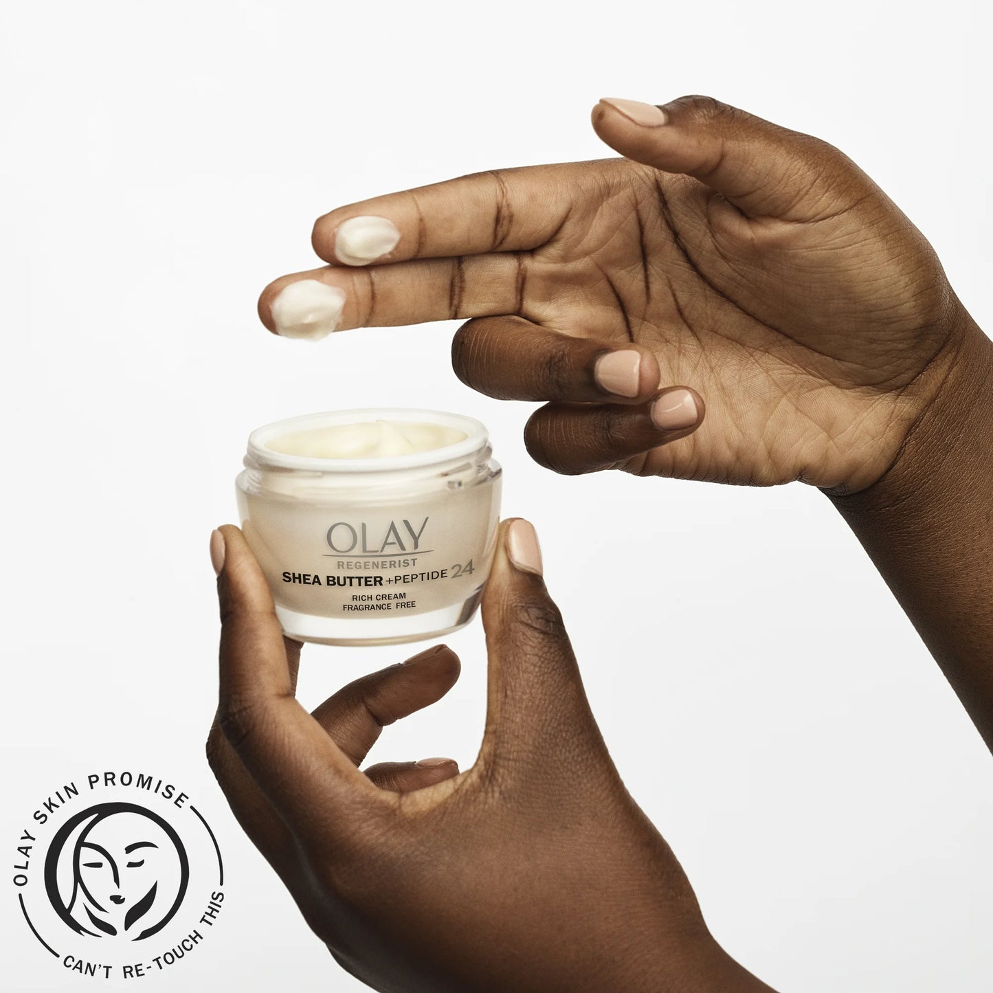 Olay Regenerist Shea Butter Peptide 24 Rich cream Face Moisturizer Fragrance free-(48g)