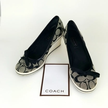 Coach Signature Canvas Wedges