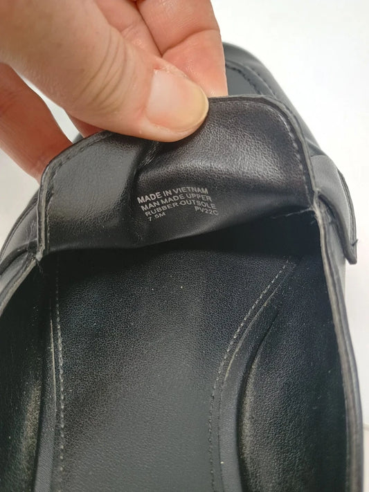 Michael Kors Ashley Black Silver Logo Plate Mule Women's 9