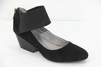 Women Modern Pumps 6.5 Com+Sens Block Heels Shoes Minimalist black suede Size 9