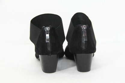 Women Modern Pumps 6.5 Com+Sens Block Heels Shoes Minimalist black suede Size 9