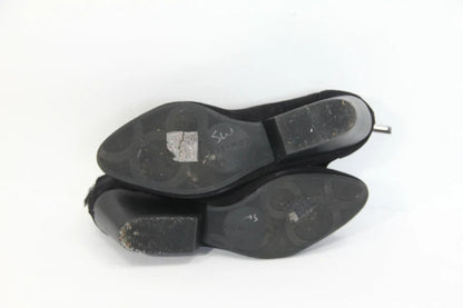 Women Modern Pumps 6.5 Com+Sens Block Heels Shoes Minimalist black suede Size 9